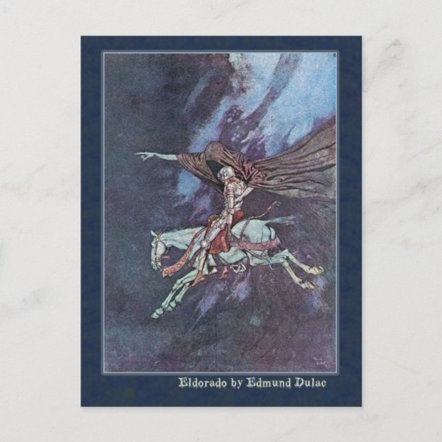 Edmund Dulac Illustrates Edgar Allan Poe Vykort (Framsida)