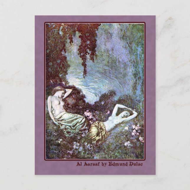 Edmund Dulac Illustrates Edgar Allan Poe Vykort (Framsida)