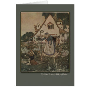 Edmund Dulac illustration från snödrottningen Hälsningskort