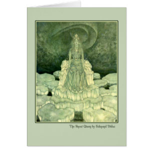 Edmund Dulac illustration från snödrottningen Hälsningskort