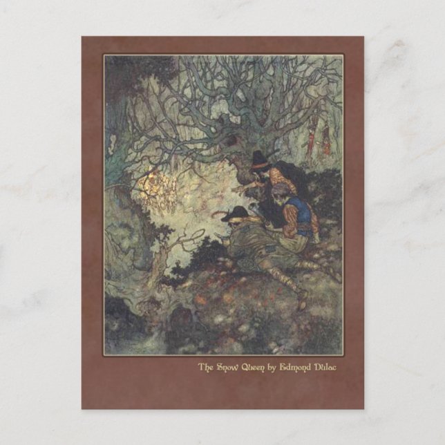 Edmund Dulac illustration från snödrottningen Vykort (Framsida)