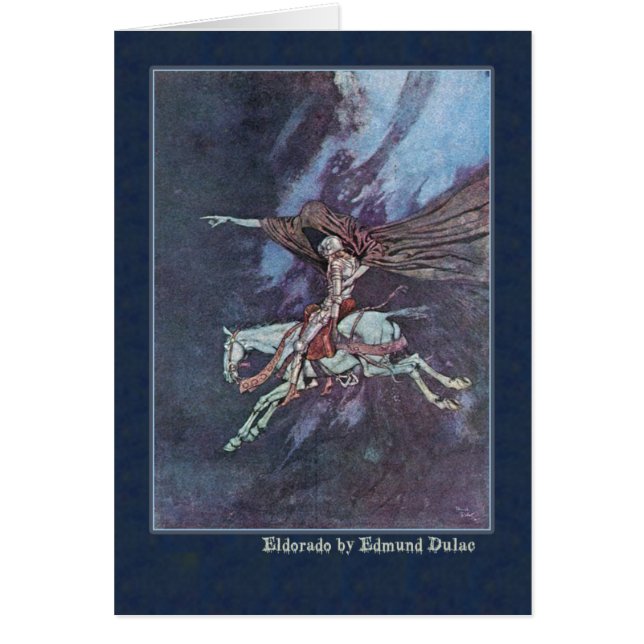 Edmund Dulac illustrerar Edgar Allan Poe Hälsningskort (Framsidan)