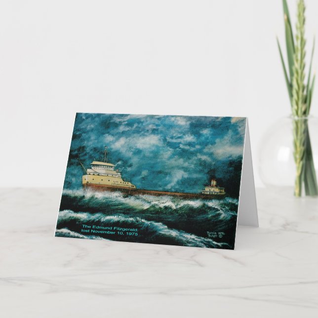 Edmund Fitsgerald 1996 med text Kort (Framsida)
