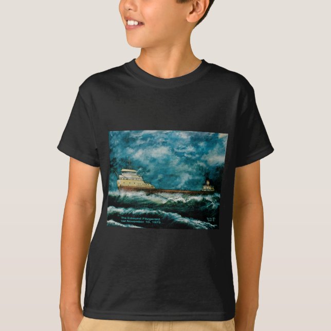 Edmund Fitsgerald 1996 med text T-shirt (Framsida)
