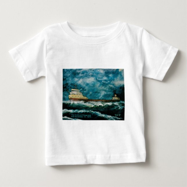 Edmund Fitsgerald 1996 med text Tee Shirt (Framsida)