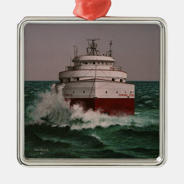 Edmund Fitzgerald av Tom Rock Julgransprydnad Metall (Framsidan)