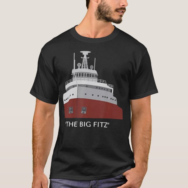 Edmund Fitzgerald Big Fitz Nautical T Shirt (Framsida)