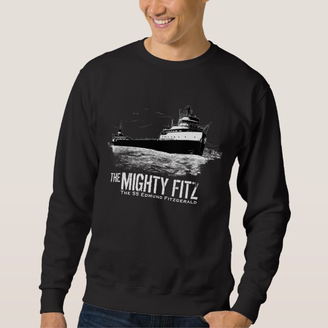 Edmund Fitzgerald ~ Mighty Fitz ~ Havshistorik Långärmad Tröja (Framsida)