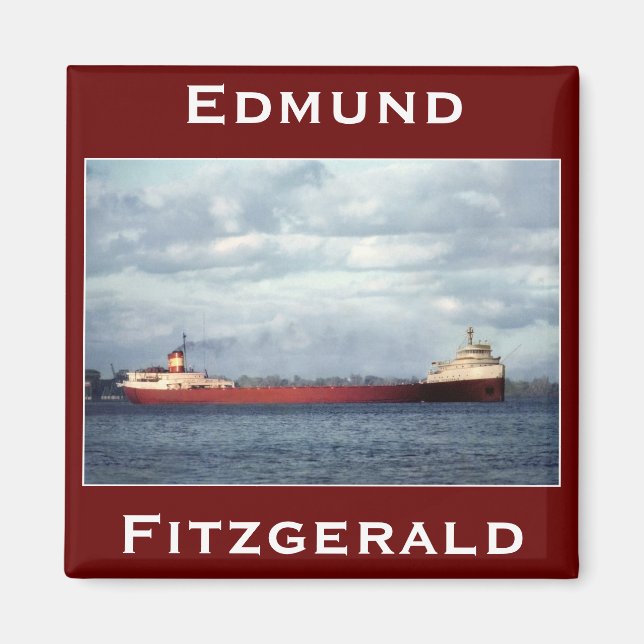 Edmund Fitzgerald på St. Clair River Magnet (Framsidan)
