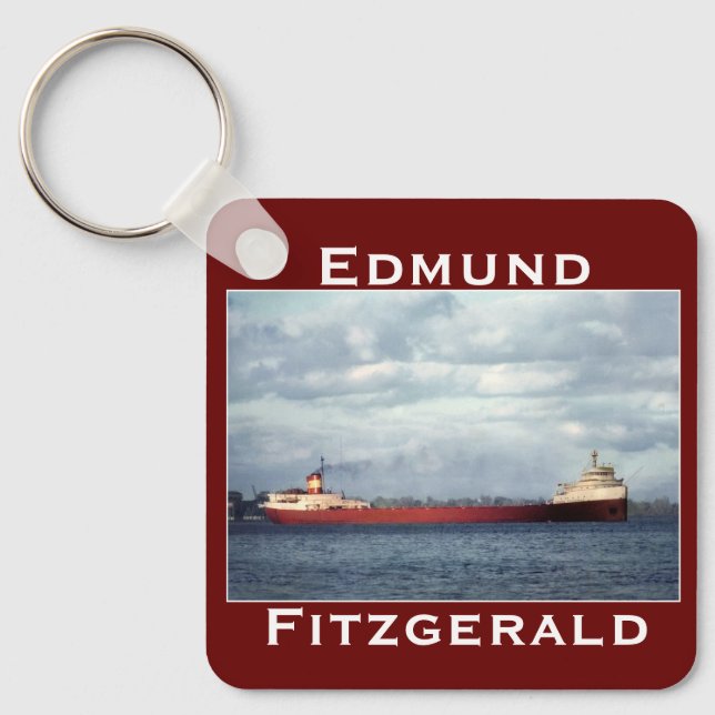 Edmund Fitzgerald på St. Clair River Nyckelring (Framsida)