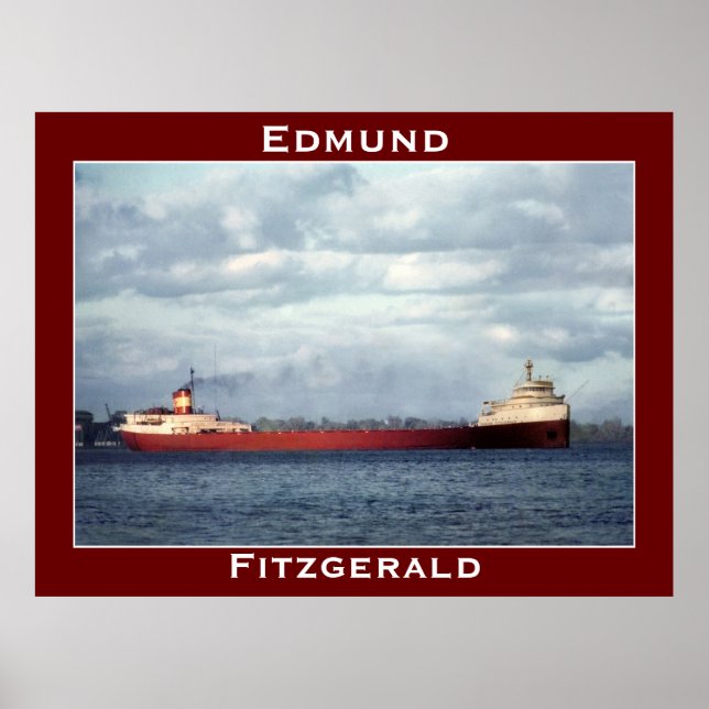 Edmund Fitzgerald på St. Clair River Poster (Framsidan)