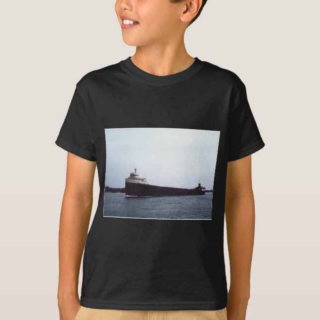 Edmund Fitzgerald på St. Clair River T-Shi T Shirt (Framsida)