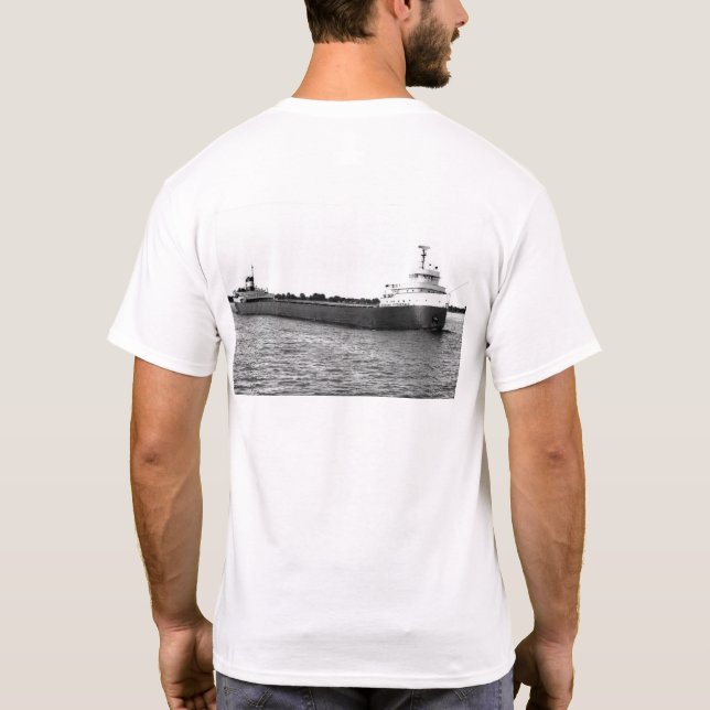 Edmund Fitzgerald på St. Clair River T Shirt (Baksida)