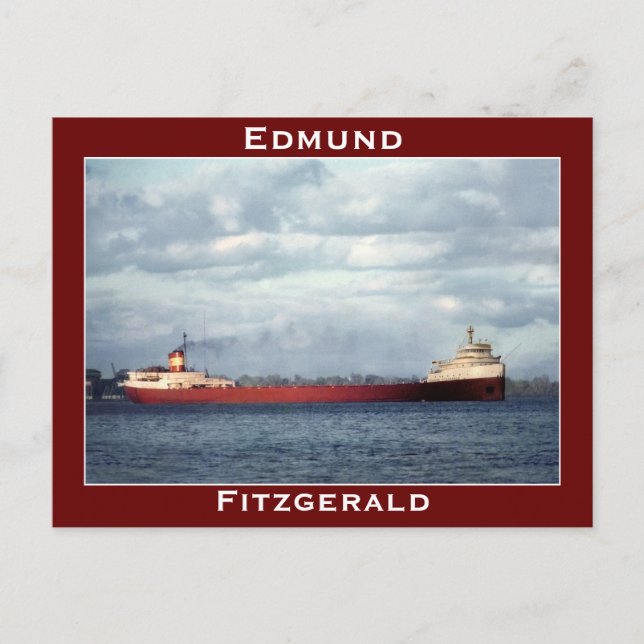 Edmund Fitzgerald på St. Clair River Vykort (Framsida)