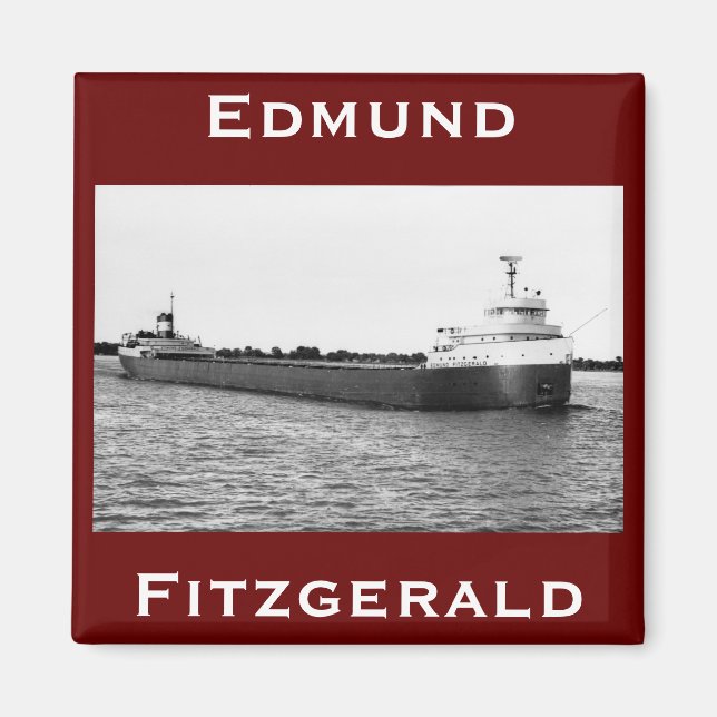 Edmund Fitzgerald på St. Clairfloden Magnet (Framsidan)