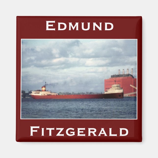 Edmund Fitzgerald på St. Clairfloden Magnet (Framsidan)