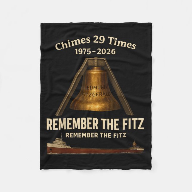 Edmund Fitzgerald, Remember The Fitz Great Lakes M Fleecefilt (Framsidan)