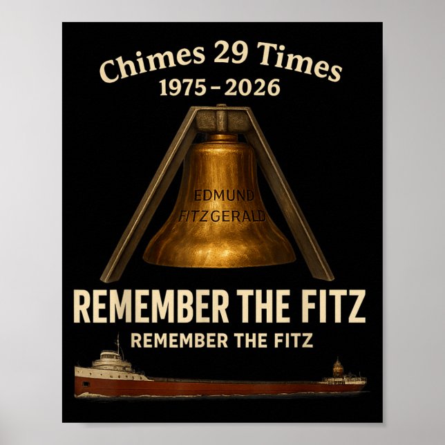 Edmund Fitzgerald, Remember The Fitz Great Lakes M Poster (Framsidan)