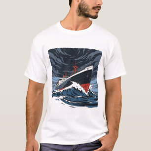 Edmund Fitzgerald Storm över de Stora sjöarna Kons T Shirt
