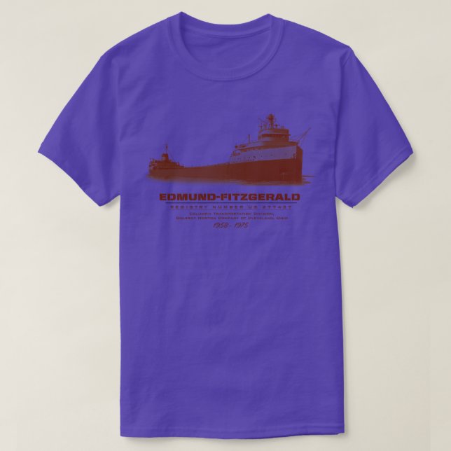 Edmund Fitzgerald T Shirt (Design framsida)