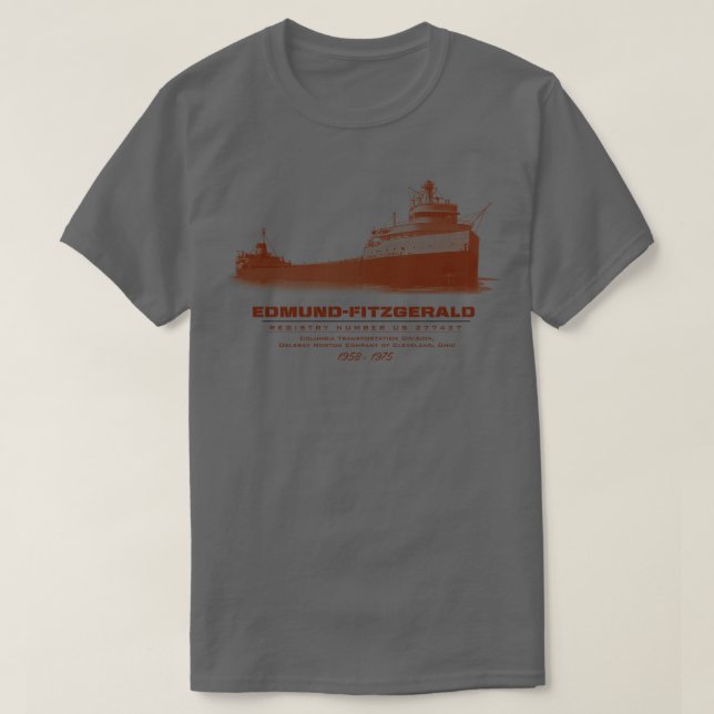 Edmund Fitzgerald T Shirt (Design framsida)