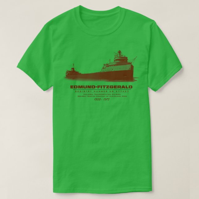 Edmund Fitzgerald T Shirt (Design framsida)