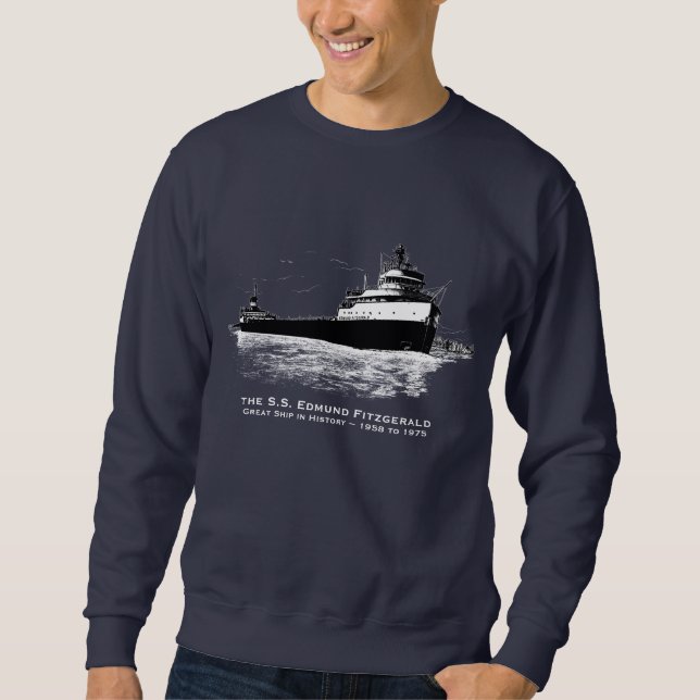 Edmund Fitzgerald ~ Underbar Frakt i Historien ~ 1 Sweatshirt (Framsida)