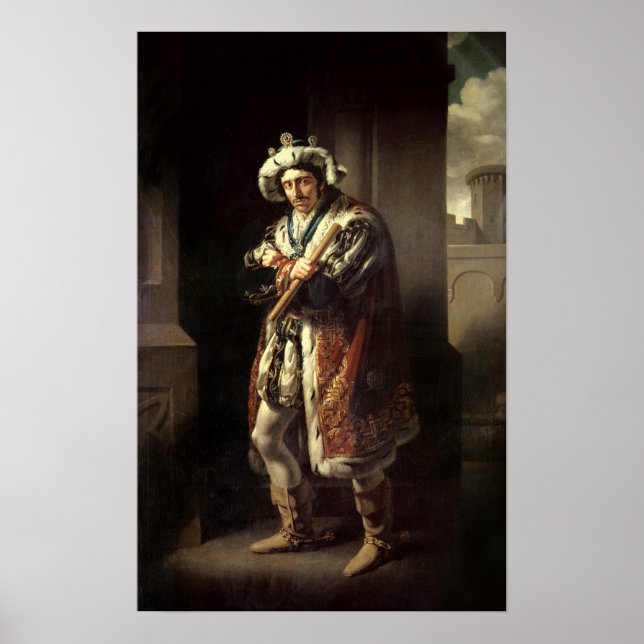 Edmund Kean som Richard III, 1814 Poster (Framsidan)
