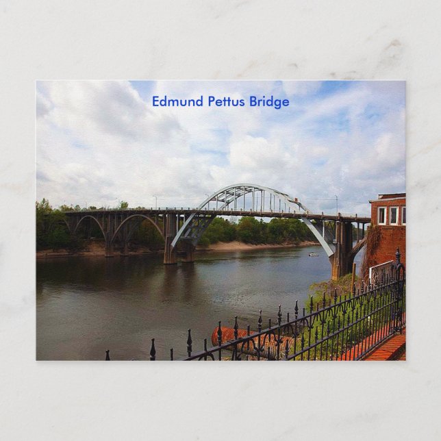 Edmund Pettus Bridge i Selma, Alabama Vykort (Framsida)