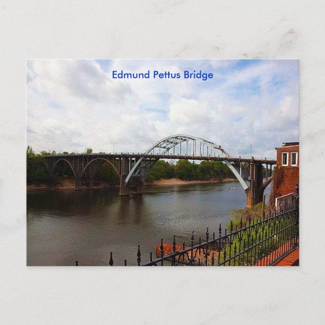 Edmund Pettus Bridge i Selma, Alabama Vykort (Framsida)