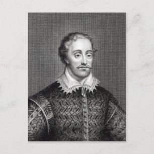 Edmund Spenser, graverat av Burnet Reading Vykort
