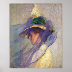 Edmund Tarbell - Blue Veil Poster