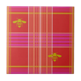 Edmund Tartan jordberry Ceramic Tile Kakelplatta