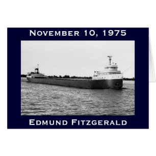 Edmunden Fitzgerald på floden för St. Clair Hälsningskort