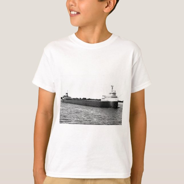 Edmunden Fitzgerald på floden för St. Clair T-shirt (Framsida)