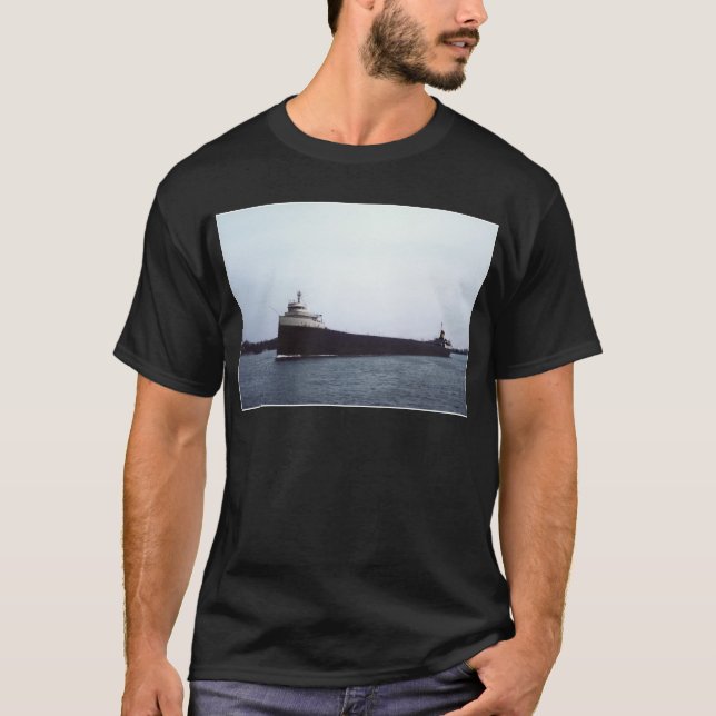 Edmunden Fitzgerald på floden för St. Clair T-shirt (Framsida)