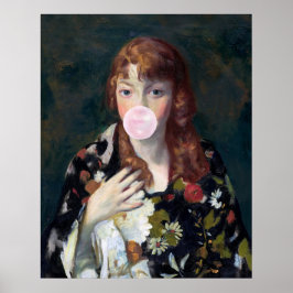 Edna blåser en rosa bubbelgummibubbla poster