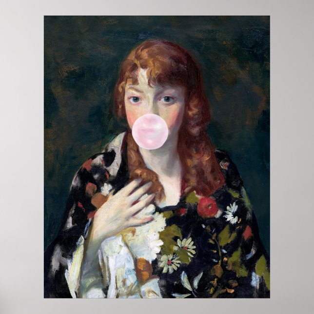 Edna blåser en rosa bubbelgummibubbla poster (Framsidan)