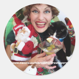 Edna Jul Stickers! Runt Klistermärke