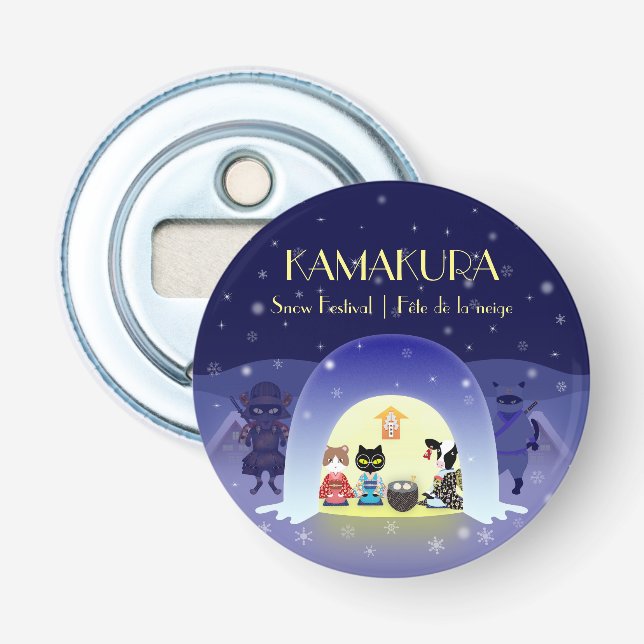 Edo-Nekos Snowy Firande Flasköppnare (Framsidan)