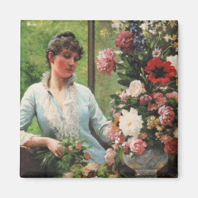 Edouard Debat-Po Förberedelse av blomman arrangema Magnet (Framsidan)