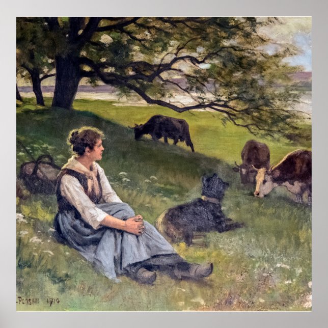 Edouard Debat-Ponsan the Cowherd Poster (Framsidan)