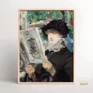 Edouard Édouard Manet Woman Reading Painting Art Poster