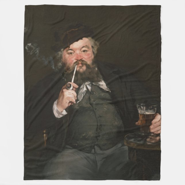 Edouard Manet - A Bra Glass of Beer / Le bon bock Fleecefilt (Framsidan)