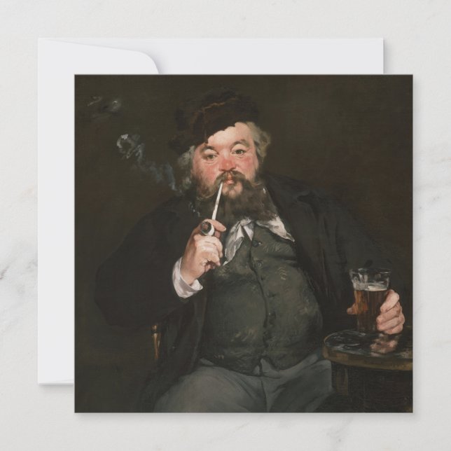 Edouard Manet - A Bra Glass of Beer / Le bon bock Inbjudningar (Framsida)