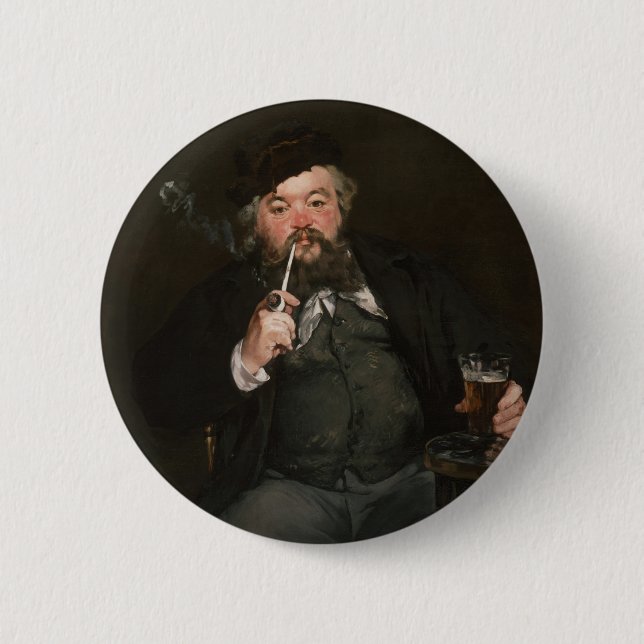 Edouard Manet - A Bra Glass of Beer / Le bon bock Knapp (Framsida)