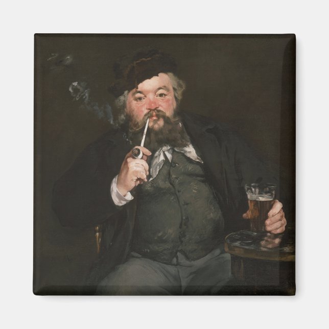 Edouard Manet - A Bra Glass of Beer / Le bon bock Magnet (Framsidan)