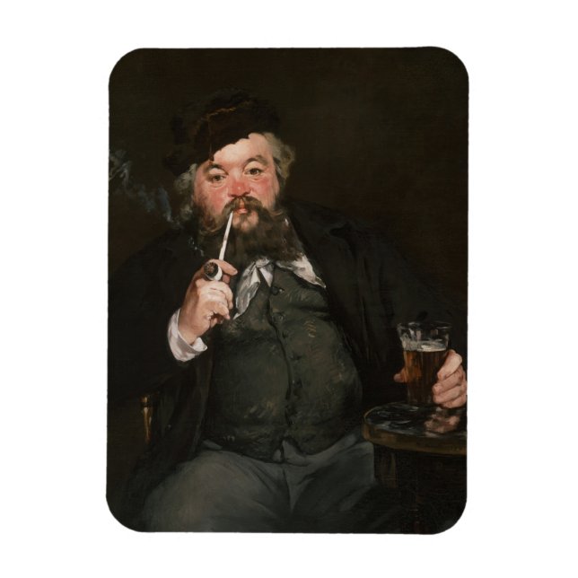 Edouard Manet - A Bra Glass of Beer / Le bon bock Magnet (Vertikal)