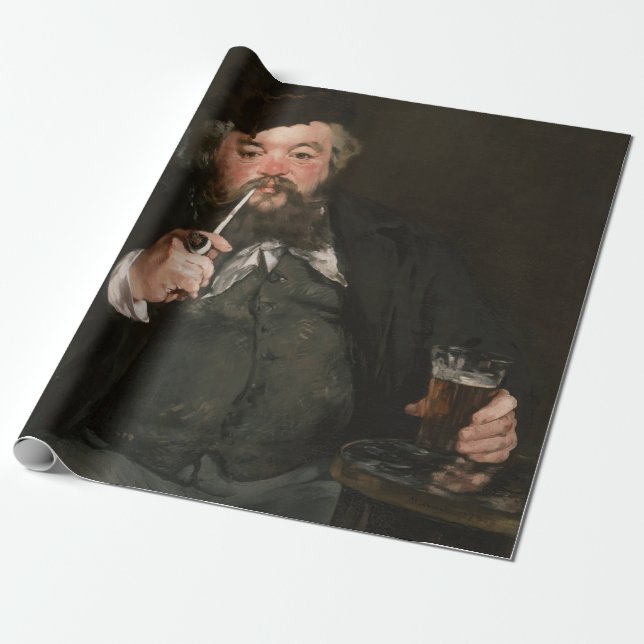 Edouard Manet - A Bra Glass of Beer / Le bon bock Presentpapper (Utrullad)