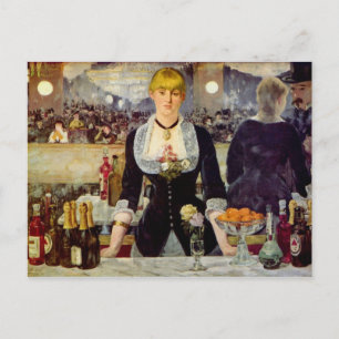 Edouard Manet - A Pub på Folies-Bergere Card Vykort